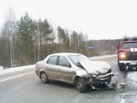 В Оричевском районе столкнулись две иномарки.