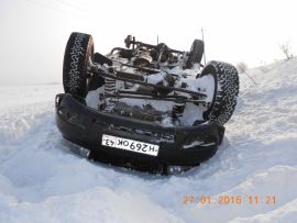 В Уржумском районе в кювет улетел легковой автомобиль.