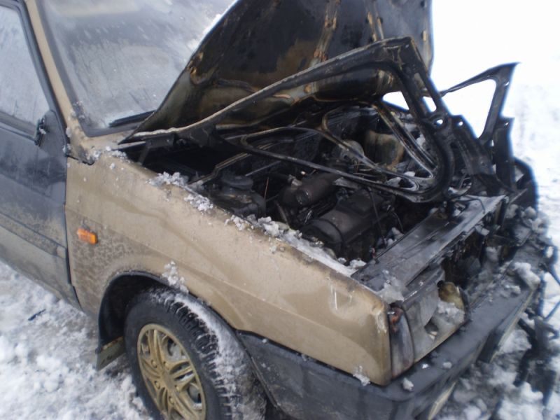 В Пижанском районе сгорел ВАЗ-21099.