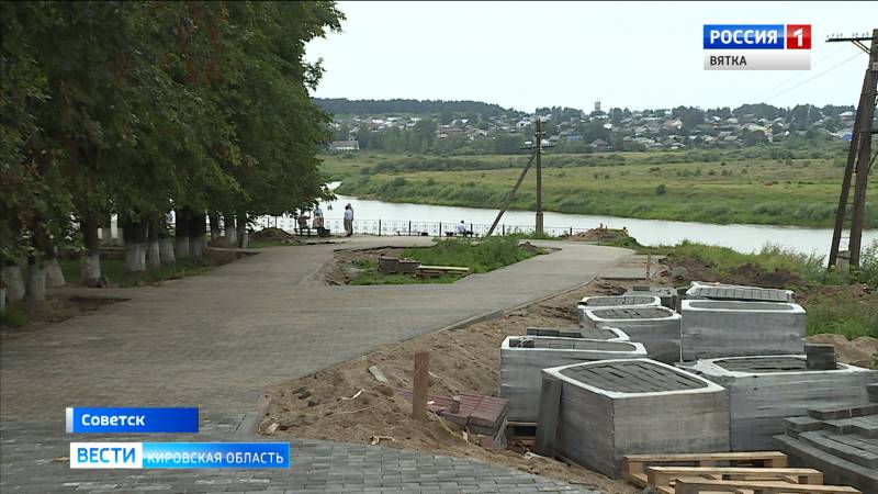 В Советске началось благоустройство набережной