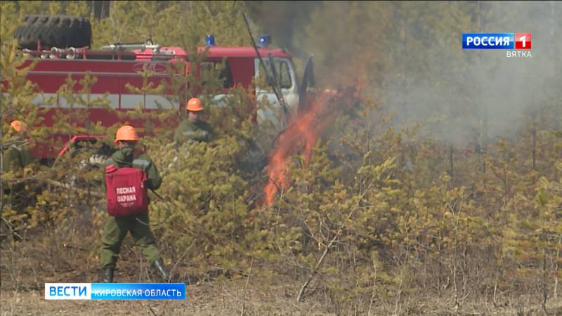 В лесах Кировской области сохраняется высокая пожарная опасность