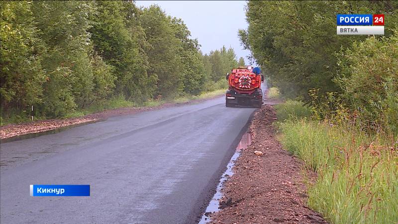 В Кикнуре завершается ремонт участка дороги на въезде в райцентр