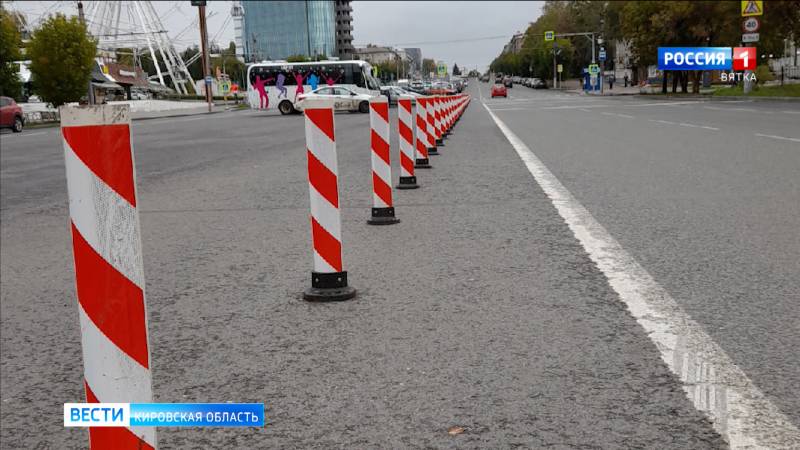 На дорогах Кирова установят около десяти тысячи метров сигнального ограждения