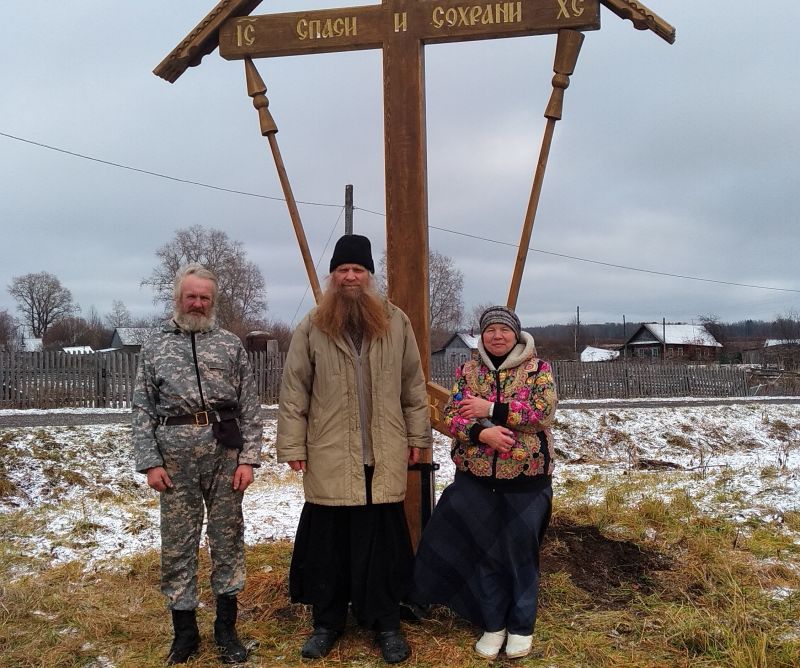 В селе Кай на месте разрушенной Церкви Вознесения Господня установили Поклонный крест