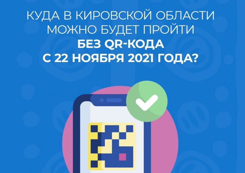 В Кировской области осталось 9 мест, куда пустят без QR-кода с 22 ноября