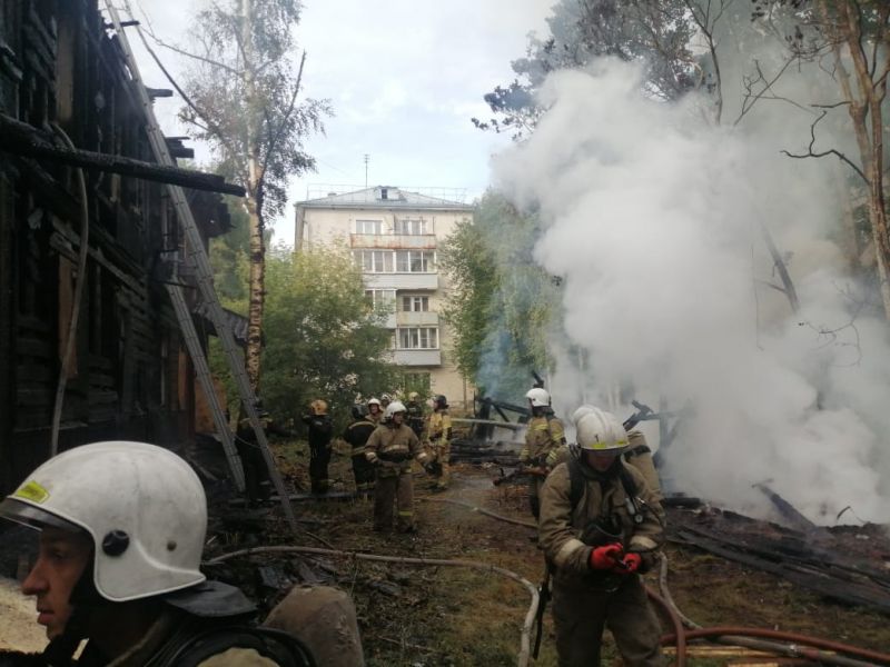 В центре Кирова произошел пожар в нежилых постройках