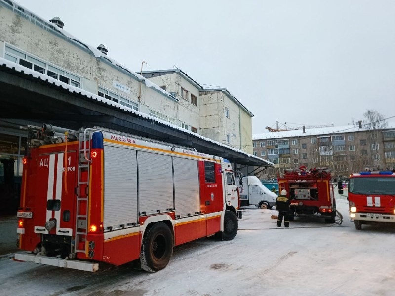 В Кирове произошел пожар в цехе хладокомбината