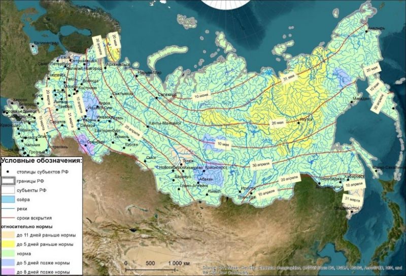 Вскрытие реки Вятки ожидается во второй-третьей декаде апреля.