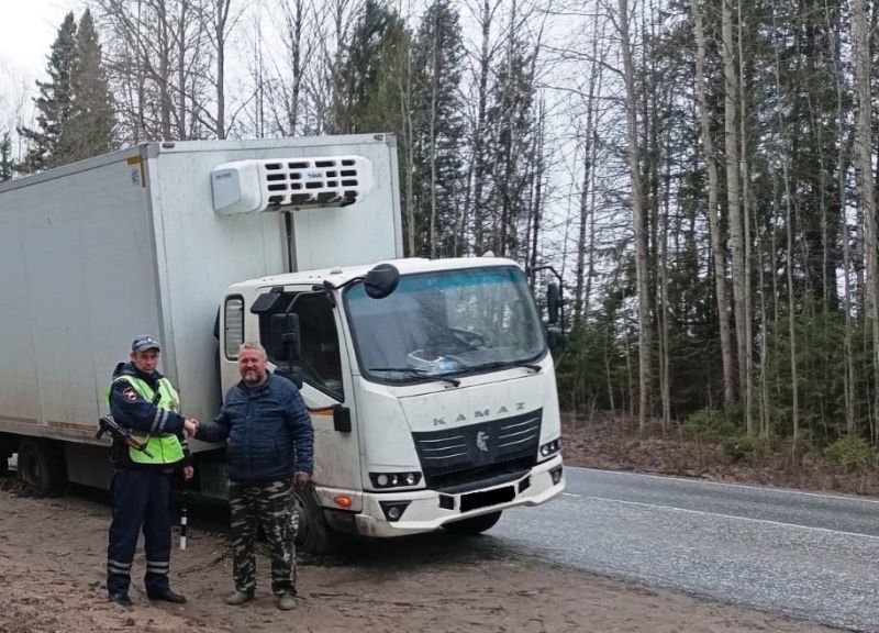 Автоинспекторы Кировской области оказали помощь водителю