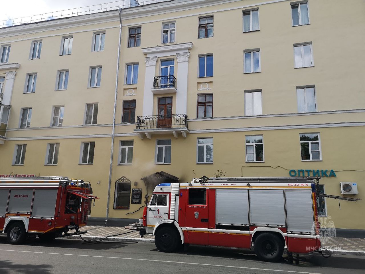 В центре Кирова произошел пожар