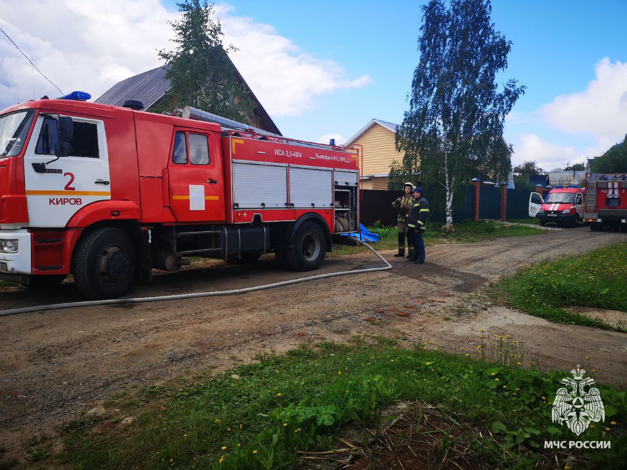 В Кирове произошел пожар в бане